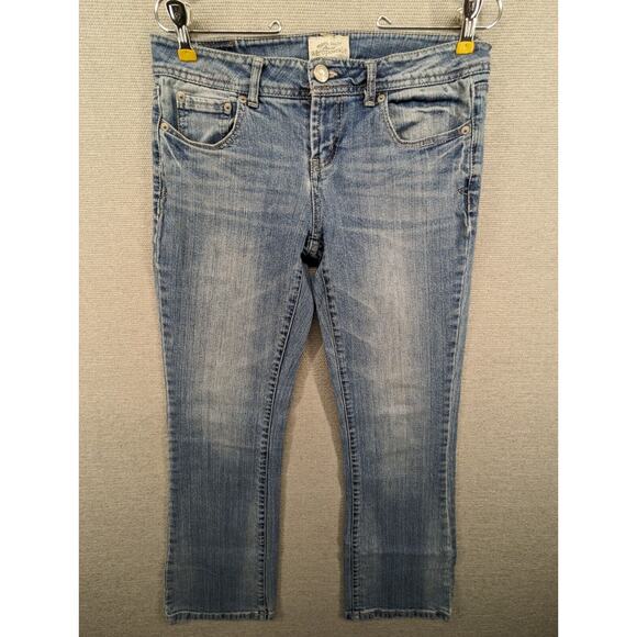 Aeropostale Blue Jeans 7/8 Short Boot Cut -0424B158 - Picture 1 of 8